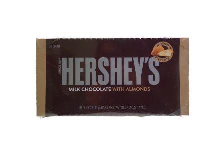 Hershey's Chocolate Bars w Almond 36 Ct